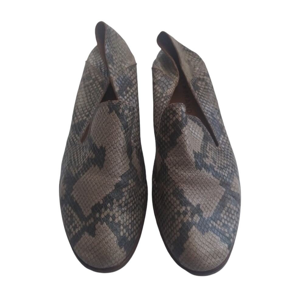 Lucky Brand Cahill Snake Skin Print Loafer Flat Mule Size 7.5